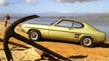 Ford Capri - side profile on beach